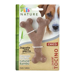 Fancy Pets Juguete Hueso Chico Triple de Bambu Sabor Tocino Arena Ecológica Autocompostable 5 kg