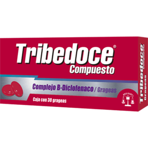 Diclofenaco Complejo B 30 Grag 30 Pz Tribedoce Compuesto Complejo B Diclofenaco 30 Grageas