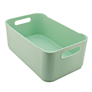 Caja Grande de Plastico 5,4l C/ Tapa Verde Soft 1 pz Caja Grande de Plastico 5,4l C/ Tapa Verde Soft  1 Pz