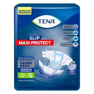 Tena Slip Maxi Protect Pañal Para Adulto Talla Grande con 10 pz