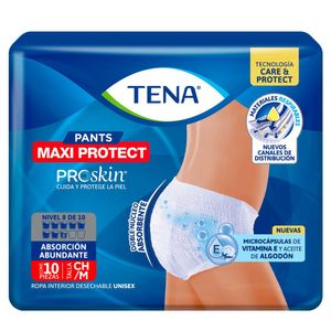 Tena Pants Maxi Protect Ropa Interior Talla Chica/Mediana con 10 pz