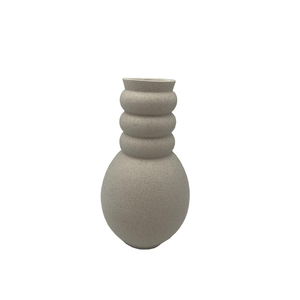 Florero Ceramica 19.5 Cms Alto Gris 1 Pz