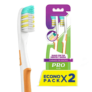 Pro Plus Cuidado de Encías Cepillo Dental con 2 pz