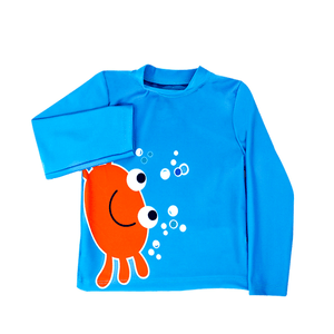 Traje de Bano Playera Ml Cangrejo 2a 3a 3x 1 Pz