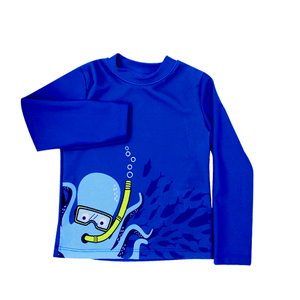 Traje de Bano Playera Pulpo 2a 3a 3x 1 Pz