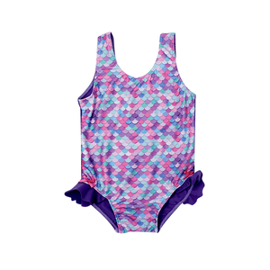 Traje de Bano Sirena Morado 2a 3a 3x 1 Pz