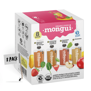 Monguifoods Papilla Orgánica Tropi Berry Mix 8 Pack