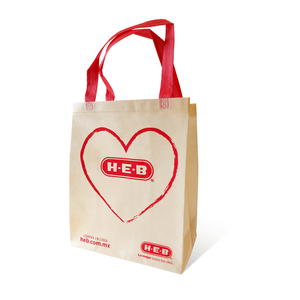 Bolsa Mediana HEB Corazon 2023 2023 Beige 1 pz 1 pz