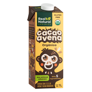 Real Natural Leche de Avena con Cacao Orgánica 1 L