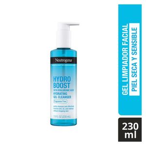 Gel Limpiador Facial Neutrogena Hydro Boost sin fragancia Ácido Hialurónico 230 ml