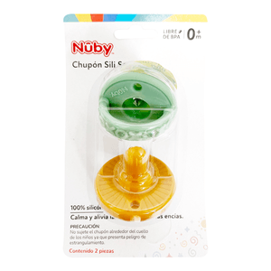 Nuby Two Pack Chupones de Silicón 2pz 2 Pz