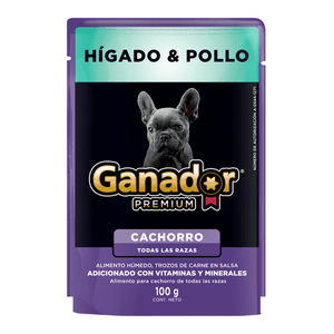 Ganador Alimento Húmedo para Perro Cachorro Higado y Pavo 100 g