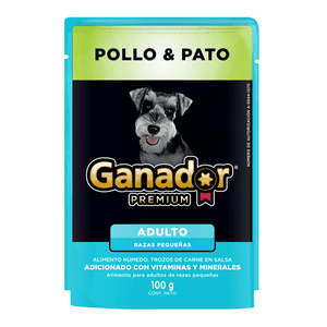 Ganador Alimento Húmedo para Perro Pollo y Pato 100 g Ganador Alimento Húmedo para Perro Pollo y Cerdo 100 g