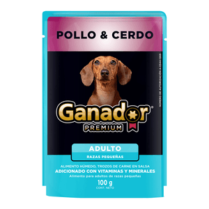 Ganador Alimento Húmedo para Perro Pollo y Cerdo 100 g Ganador Alimento Húmedo para Perro Cachorro Higado y Pavo 100 g