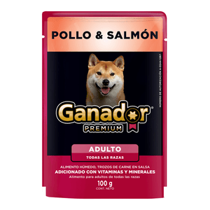 Ganador Alimento Húmedo para Perro Pollo y Salmon 100 g Ganador Alimento Húmedo para Perro Pollo y Pavo 100 g