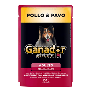 Ganador Alimento Húmedo para Perro Pollo y Pavo 100 g Ganador Alimento Húmedo para Perro Pollo y Pato 100 g