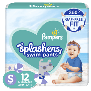 Pampers Pañal Para Bebe Splashers Para Nadar 12 Pz