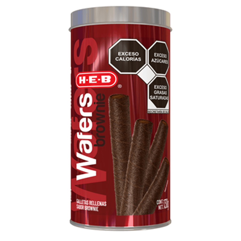 Heb Galleta Wafers Rellenos de Brownie 130g 130 Gr - H-E-B México