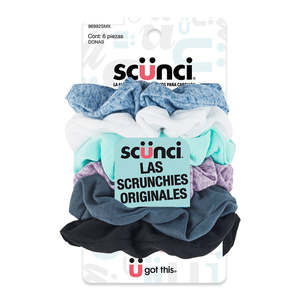 Scrunchies Colores Scunci 6 Pzas Scrunchies Colo 6 Pz