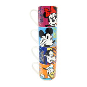 Jgo de 4 Tazas Apilables Mickey Y Minnie Mesa Mul 1 Pz