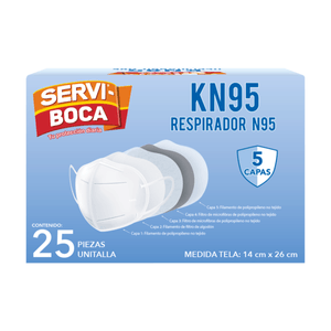 Cubrebocas Kn95 25 Pz 25 Pz