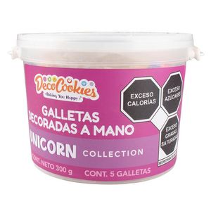 Galleta Decorada a Mano Sabor Vainilla Colección Unicornio con 5 pz