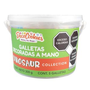 Galleta Decorada a Mano Sabor Vainilla Colección Dinosaurio con 5 pz