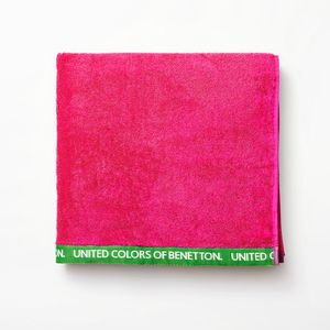 Toalla de Playa 90x160 Cm Benetton Fucsia Algodó 1 Pz