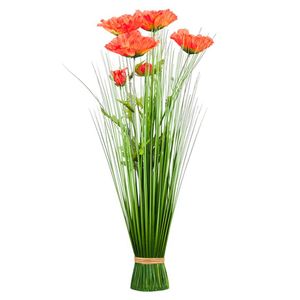 Decoracion Arreglo Flores Rojas 1 Pz