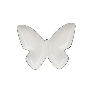 Plato Mariposa Blanco 1 Pz