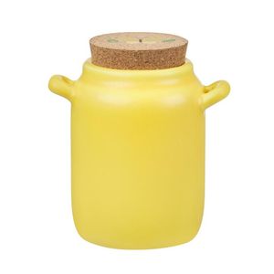 Vela Ceramica con Corcho Amarillo 9 Cms Alto 1 Pz