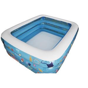 Funderful Alberca Inflable 3 Aros Diseño 180 x 140 x 60 cm