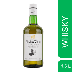 Whisky Black & White Original Blended Scotch 1.5 L