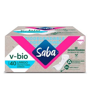 V Bio Protectores Diarios Largos 40 Pz