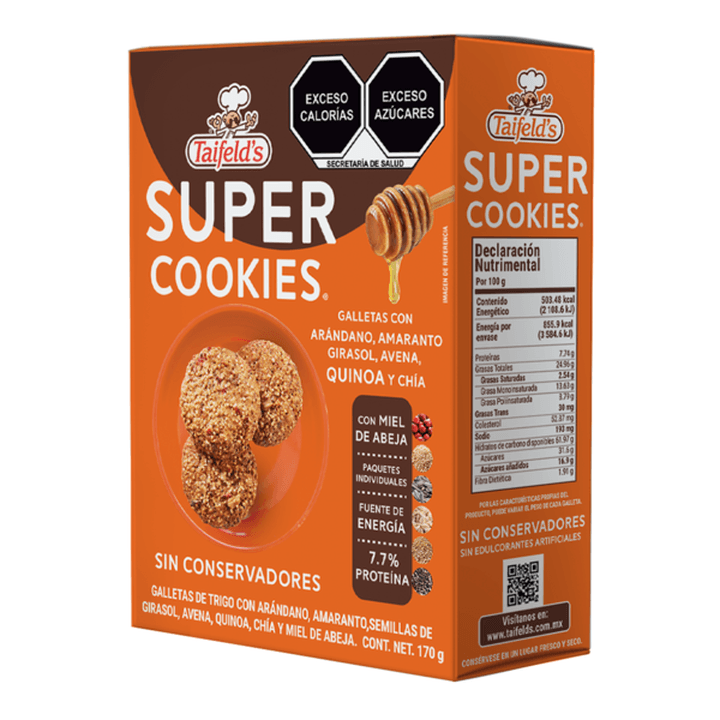 Taifelds Galletas De Trigo Super Cookies 170 G H E B México 3317