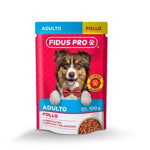 Fidus Pro Alimento Húmedo para Perro Pollo 100 g Mini Bones de Cerdo para Perros 3 Pz