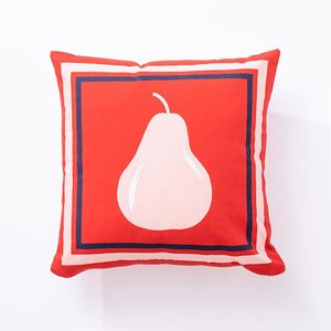 Cojín 40x40 Cm Rojo con Pera Crema Benetton Frui 1 Pz