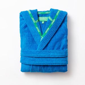 Poncho con Capucha M/L Azul 360gsm 100% Algodón 1 Pz