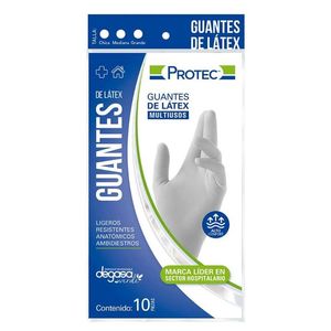 Guantes de Latex Mediana 10 Pz