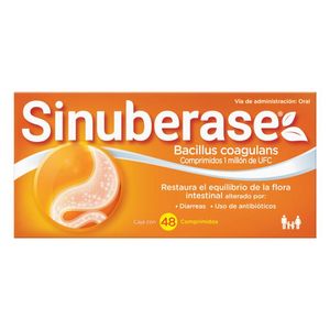 Sinuberase Probióticos Bacillus Coagulans 48 Comprimidos