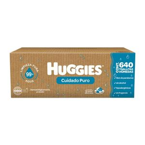 Caja de Toallitas Húmedas Huggies Cuidado Puro con 640 pz