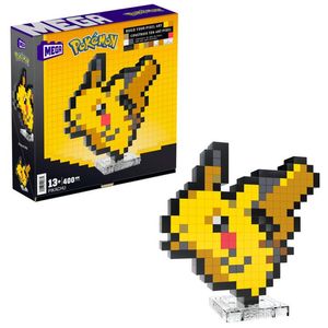 Pikachu Píxel Art Pokémon Juguete Armable Mega