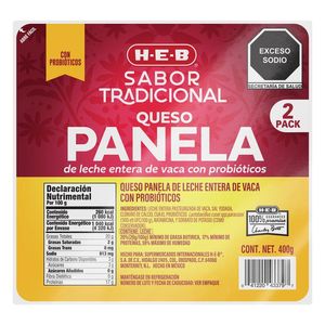 Queso Panela con Probioticos 2pack 400 Gr