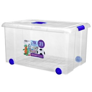 Caja Organizadora con Ruedas 60x44x32 Cms 1 Pz