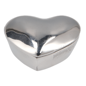 Alhajero Corazon Liso de Pewter 2pz 1 Pz