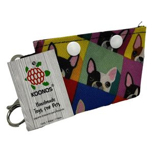 Porta Bolsas para Heces de Mascotas Juguete para Perros Artesanal Hueso Mediano