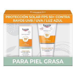 Pack Eucerin Sun Face Oil Control + Sun Corporal  1 Pz