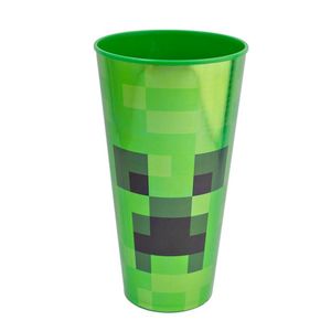 Vaso Metalizado Minecraft Infantil Verde 500 Ml 1 Pz