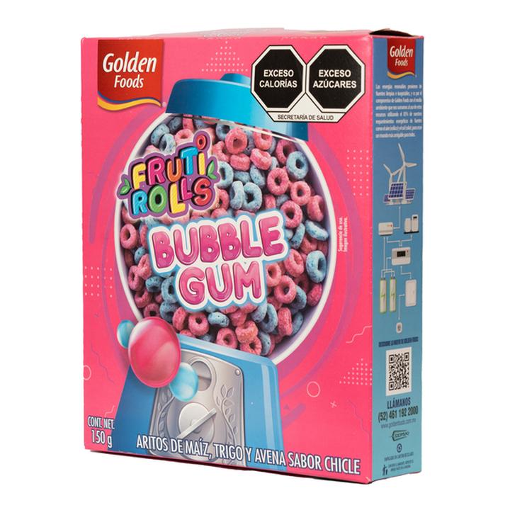 Golden Foods Cereal Fruti Rolls Bubble Gum 150 g - H-E-B México