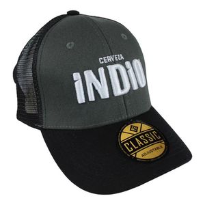 Gorra Cerveza Indio Color Gris con Negro